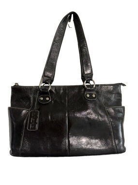 JEN GROOVER Butler Bag black east west satchel Handbag Purse organizer insert L